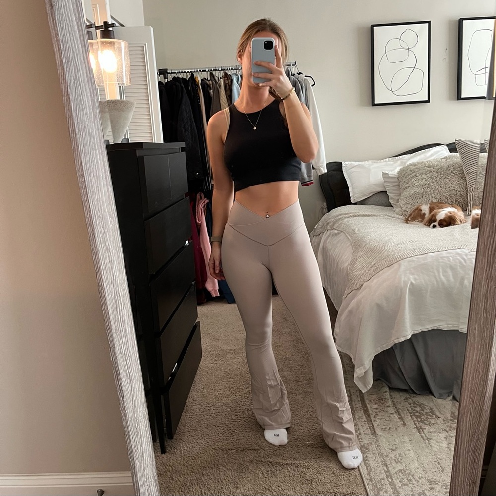Aerie Offline Cross Waist Flare Leggings
